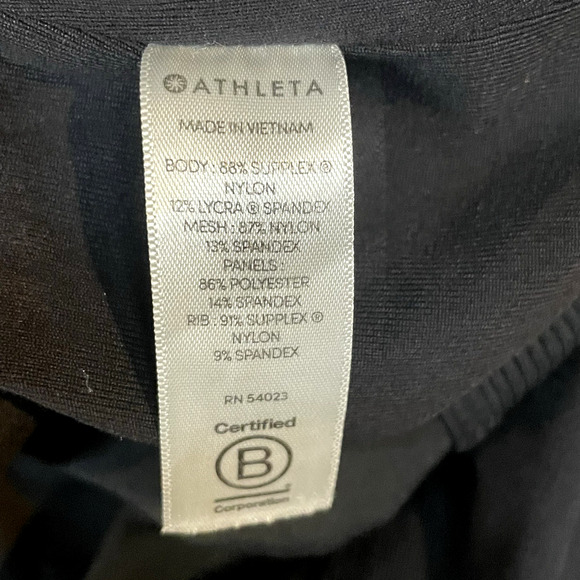 Athleta Leggings Womens XS Black Excursion Hybrid Tight Mid Rise Ribbed Gym - Picture 7 of 12